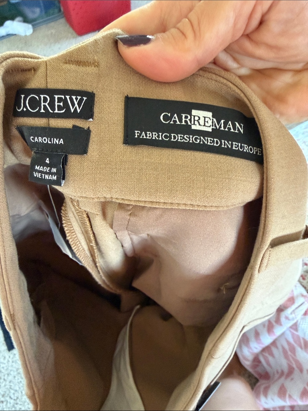 NWT J.Crew Carolina Pant in Four-Season Stretch Size 4, Heather Burnished Saddle - Picture 5 of 8